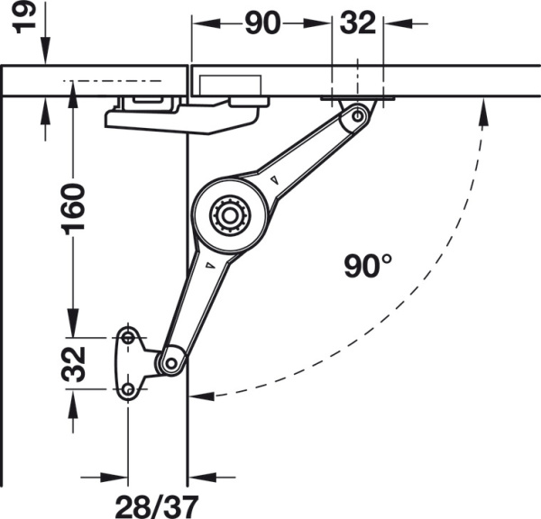 Механизм Huwilift Duo Standard